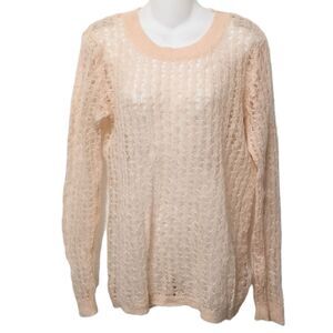 FRENCHI Open Knit Wool Mohair Blend Sweater XL